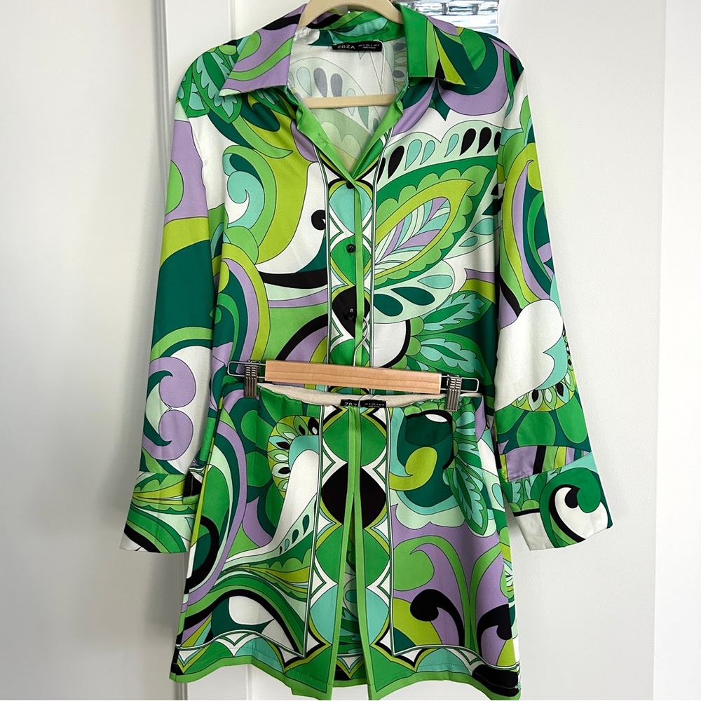 NEW Button shirt & skirt set - medium